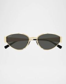 Gucci Sunglass Metal Sunglasses at Neiman Marcus