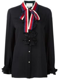 Gucci Tied Neck Ruffled Shirt at Farfetch