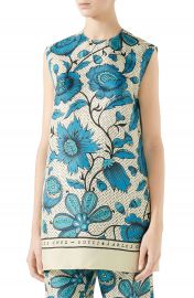 Gucci Watercolor Floral Print Silk Twill Blouse   Nordstrom at Nordstrom