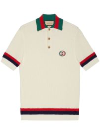 Gucci Web Knitted Cotton Polo Shirt - at Farfetch