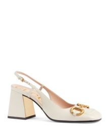 Gucci Womens Baby Mid-Heel Horsebit Slingback Pumps Bloomingdales at Bloomingdales