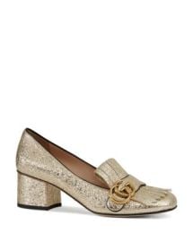 Gucci Womens Marmont Metallic Mid-Heel Pumps Bloomingdales at Bloomingdales