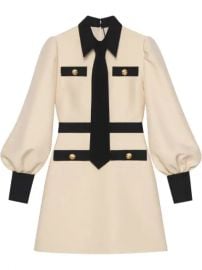 Gucci Wool Silk Dress With Tie - Farfetch at Farfetch