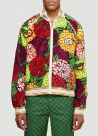 Gucci X Ken Scott Floral Printed Bomber Jacket at Cettire