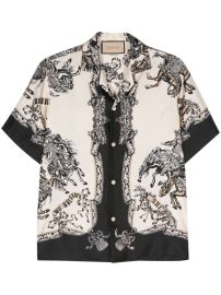 Gucci baroque-print Silk Bowling Shirt - at Farfetch