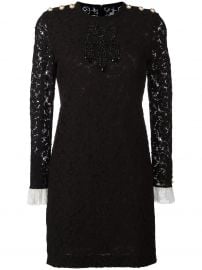 WornOnTV: Fallon’s black lace dress with ruffle cuffs on Dynasty ...