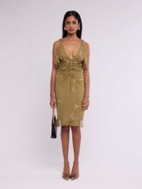 Gucci by Tom Ford SS 2002 Khaki Floral Dress at Isle of Monday