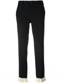 Gucci frill detail slim fit trousers at Farfetch