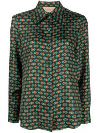 Gucci geometric-pattern Silk Blouse - at Farfetch