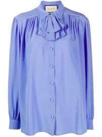 Gucci ruffle-neck Blouse - Farfetch at Farfetch