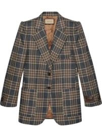 Gucci single-breasted Check Blazer - at Farfetch