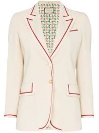 Gucci single-breasted Piped Blazer - Farfetch at Farfetch