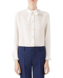 Gucci tie neck blouse at Bergdorf Goodman