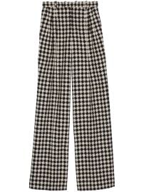 Gucci wide-leg Gingham Tweed Trousers - at Farfetch