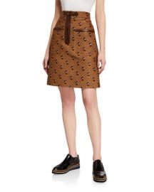 Gucci x Disney Mickey Mouse Canvas Skirt at Neiman Marcus