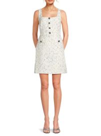 Guess Clarissa Sweetheart Neck Tweed Minidress at Saks Off 5th