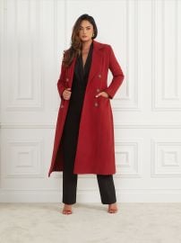 Guess Eliza Wool Blend Coat in Red at Guess