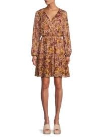 Guess Floral Surplice Mini Dress on SALE at Saks Off 5th