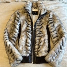 Guess Jackets amp Coats Womens Faux Fur Jacket Gray Poshmark at Poshmark