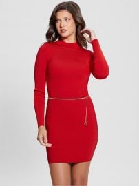 Guess Mariah Open Back Dress in Red at Guess