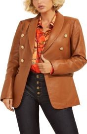 Guess Originals Marciano Roxanne Genuine Leather Blazer at Nordstrom