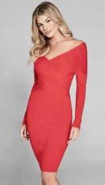 Guess SHAMAY OFF-SHOULDER SWEATER DRESS at Guess