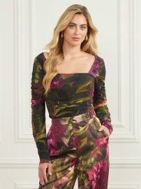 Guess Sandy Printed Gathered Top at Guess