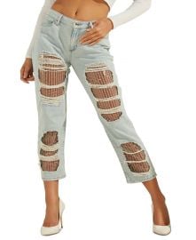 Guess Sequin Straight Leg Jeans at Macys