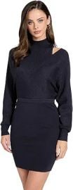 Guess Women's Eco Long Sleeve Dolman Anita Rib Dress at Amazon