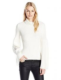 Guess Women s Long Sleeve Samira Voluminous Sleeve Sweater at Amazon