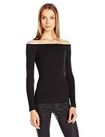 Guess Women s Off Shoulder Rib Sweater at Amazon