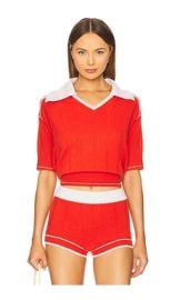 Guest In Residence Pele Cashmere Polo In Cherry at Revolve