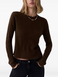Guest In Residence Shrunken Crew Cashmere Sweater Brown at Farfetch