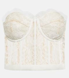 Guipure lace bustier in white - Mc Queen at Mytheresa