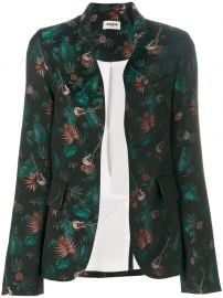 Guitar and Jungle Print Blazer by Zadig and Voltaire at Farfetch