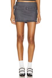 Guizio Andra Pinstripe Mini Skirt at Revolve