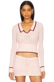 Guizio Charlotte Pullover Top In Ballet Slipper at Revolve