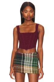 Guizio Knitted Corset Top at Revolve