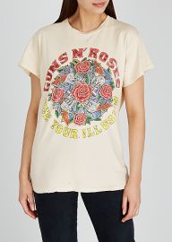 Guns N Roses Glitter Graphic T-Shirt by Madeworn at Harvey Nichols