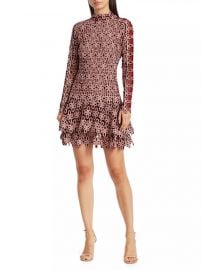 Gupure Floral Embroidery Flounce Dress by Jonathan Simkhai at Jonathan Simkhai