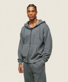 Gymshark everywear Relaxed Zip Hoodie - Slate Teal Gymshark at Gymshark