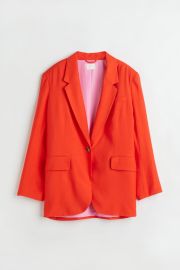 H M Blazer in Orange Red at H&M