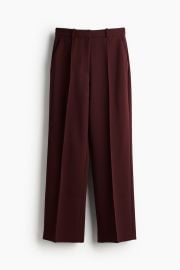 H M Crease front Pants in Burgundy at H&M