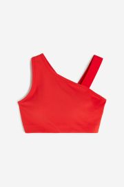 H M DryMove Medium Support Sports Bra in Red at H&M