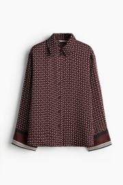 H M Patterned satin shirt at H&M