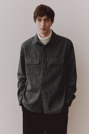 H M Regular Fit Felted overshirt at H&M