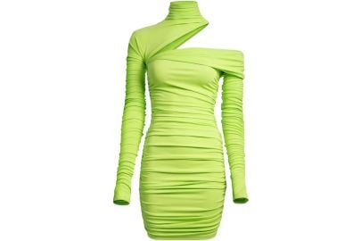 H M x Mugler Gathered One Shoulder Mini Dress at StockX