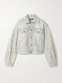 HAIKURE Simon Glam glittered denim jacket at Net a Porter