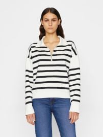 HALF ZIP PULLOVER OFF WHITE MULTI FRAME at Frame