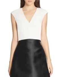 HALSTON HERITAGE Cutout Crop Top at Bloomingdales